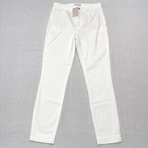 Peter Millar Women's White Karlie Stretch Sateen High Rise Pants Size 8 NWT